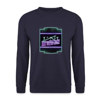 Sayings Swim Dad Tshirts Fun Water - Unisex Sweatshirt - navy - Front - Alina (178cm) & Michal (187cm)