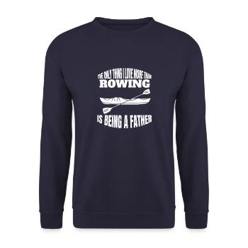Rower father rowing club rowing dad rowing dad dad - Unisex Sweatshirt - navy - Front - Alina (178cm) & Michal (187cm)