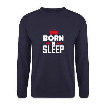Né pour dormir 01 - Sweat-shirt Unisexe - marine - Devant - Alina (178cm) & Michal (187cm)