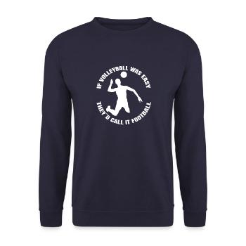 Volleyball Beach Volleyball Cadeau Volleyball Joueur de volleyball - Sweat-shirt Unisexe - marine - Devant - Alina (178cm) & Michal (187cm)