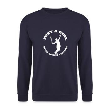 Tennis Tennis Player Girls Tennis Club Woman - Unisex Sweatshirt - navy - Front - Alina (178cm) & Michal (187cm)