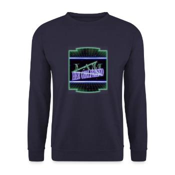 bisexual humor women same rights feminism - Unisex Pullover - Navy - Vorne - Alina (178cm) & Michal (187cm)
