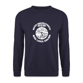 Sailing Sailing Sailing Ship Sailing Boat Captain - Unisex Sweatshirt - navy - Front - Alina (178cm) & Michal (187cm)