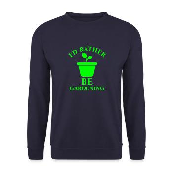 I'd Rather Be Gardening - Unisex Sweatshirt - navy - Front - Alina (178cm) & Michal (187cm)