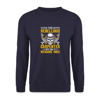Citation ironique Drôle de dire la vie sarcastique - Sweat-shirt Unisexe - marine - Devant - Alina (178cm) & Michal (187cm)