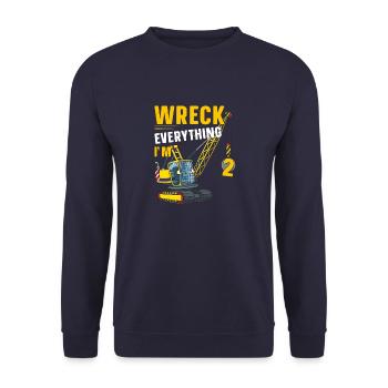 Crane operator construction site Truck Construction Lifestyles - Unisex Sweatshirt - navy - Front - Alina (178cm) & Michal (187cm)