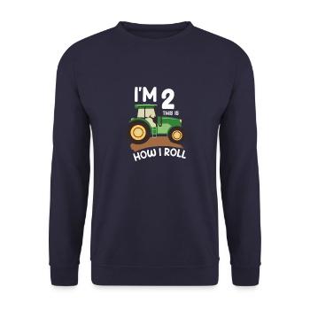 Landscape Garden Tractor driver Landscape gardener - Unisex Sweatshirt - navy - Front - Alina (178cm) & Michal (187cm)
