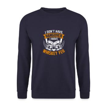 Vintage drinks glass whiskey drinking lovers - Unisex Sweatshirt - navy - Front - Alina (178cm) & Michal (187cm)