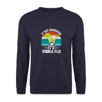 Vintage Vodka Drinker Lover Drinker Lifestyle - Unisex Sweatshirt - navy - Front - Alina (178cm) & Michal (187cm)