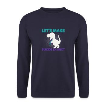 Psychische Selbstfürsorge Zertifizierte Suizidpräv - Unisex Pullover - Navy - Vorne - Alina (178cm) & Michal (187cm)