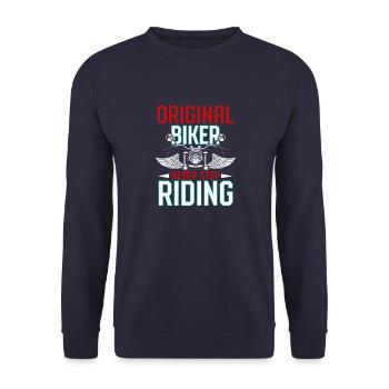 Rider - Unisex Pullover - Navy - Vorne - Alina (178cm) & Michal (187cm)