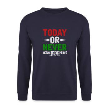 Motivation - Unisex Pullover - Navy - Vorne - Alina (178cm) & Michal (187cm)