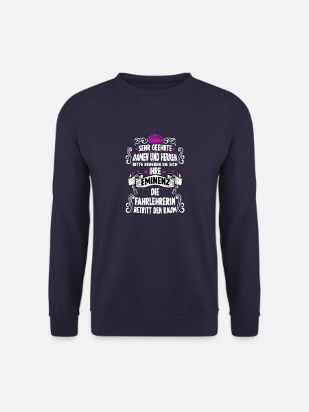 Fahrlehrerin T witziges Spruch Motiv Fahrlehrerin - Unisex Pullover - Navy