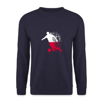 Poland National Team World Cup - Unisex Sweatshirt - navy - Front - Alina (178cm) & Michal (187cm)