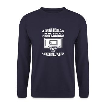 Basketball Club Basketball Basketball Lovers - Unisex Sweatshirt - navy - Front - Alina (178cm) & Michal (187cm)