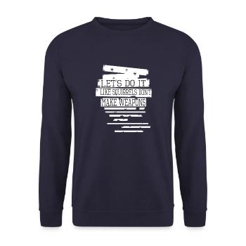 1960s Hippie Peace Movement Flower Power Gift Idea - Unisex Sweatshirt - navy - Front - Alina (178cm) & Michal (187cm)