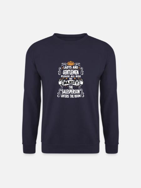 Verkäufer T witziges Spruch Motiv Verkäufer - Unisex Pullover - Navy