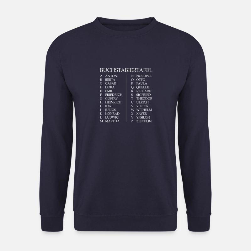 Buchstabiertafel - Unisex Pullover - Navy