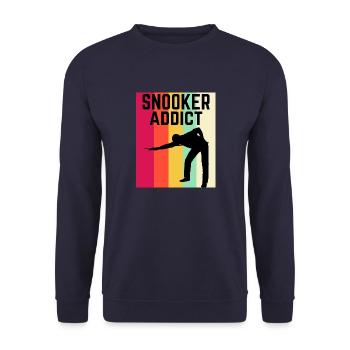 Snooker Addict Snooker Fan Colourful Snooker Lover - Unisex Sweatshirt - navy - Front - Alina (178cm) & Michal (187cm)