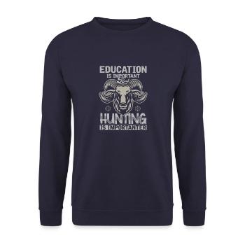 Hunting - Unisex Pullover - Navy - Vorne - Alina (178cm) & Michal (187cm)