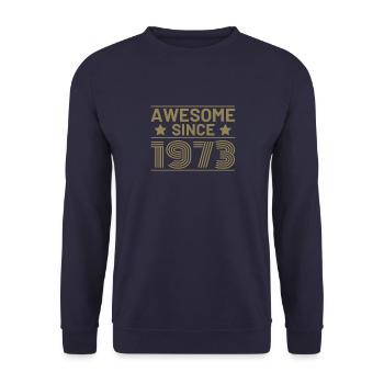 Génial depuis 1973 anniversaire dictons rétro - Sweat-shirt Unisexe - marine - Devant - Alina (178cm) & Michal (187cm)
