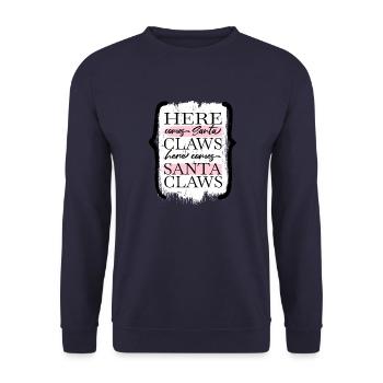 Fairy Tail Joke Christmas present present awesome - Unisex Sweatshirt - navy - Front - Alina (178cm) & Michal (187cm)
