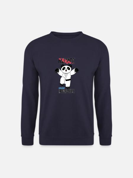 Niedlicher, aber gefährlicher Karate-Panda - Unisex Pullover - Navy