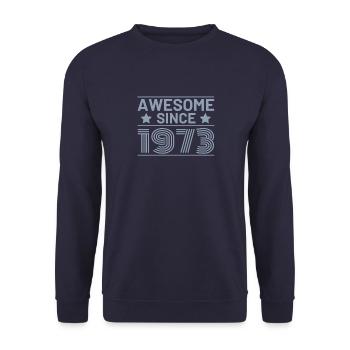 Génial depuis 1973 anniversaire dictons rétro - Sweat-shirt Unisexe - marine - Devant - Alina (178cm) & Michal (187cm)