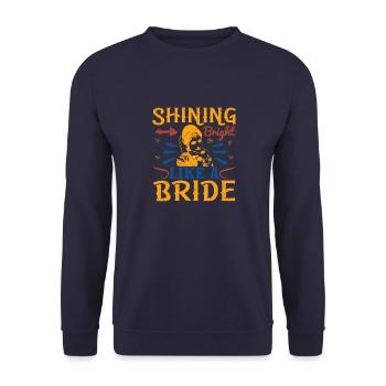 Hell strahlend wie eine Braut - Unisex Pullover - Navy - Vorne - Alina (178cm) & Michal (187cm)