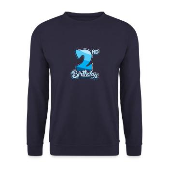 2nd Birthday Kids Toodler Second Birthday - Unisex Sweatshirt - navy - Front - Alina (178cm) & Michal (187cm)