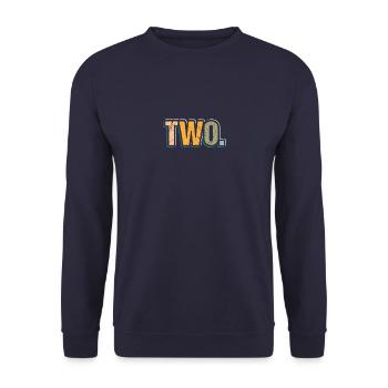 2nd Birthday Kids Toodler Second Birthday - Unisex Sweatshirt - navy - Front - Alina (178cm) & Michal (187cm)