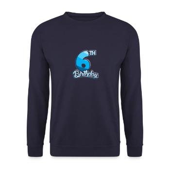 6th Birthday Kids Toodler Six Birthday - Unisex Sweatshirt - navy - Front - Alina (178cm) & Michal (187cm)