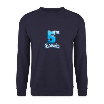 5th Birthday Kids Toodler Five Birthday - Unisex Sweatshirt - navy - Front - Alina (178cm) & Michal (187cm)