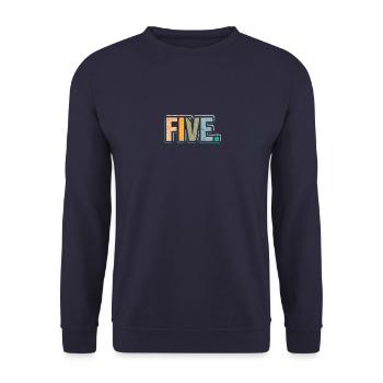 5th Birthday Kids Toodler Five Birthday - Unisex Sweatshirt - navy - Front - Alina (178cm) & Michal (187cm)