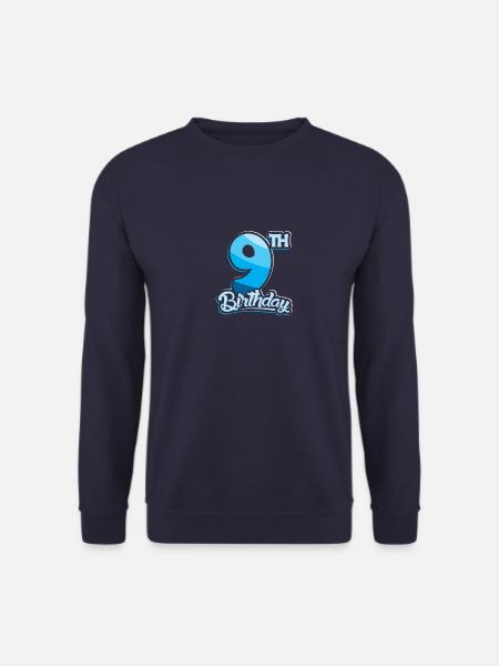9th Birthday Kids Nine Birthday - Unisex Pullover - Navy