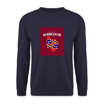 Fier de mes Racines Bourgogne Rouge - Sweat-shirt Unisexe - marine - Devant - Alina (178cm) & Michal (187cm)