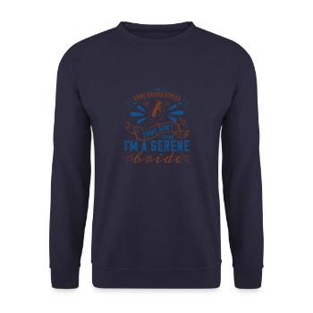 Some brides stress, some don't. I think I'm a - Unisex Sweatshirt - navy - Front - Alina (178cm) & Michal (187cm)