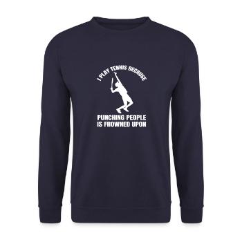 Tennis player Tennis racket Tennis club Tennis - Unisex Sweatshirt - navy - Front - Alina (178cm) & Michal (187cm)