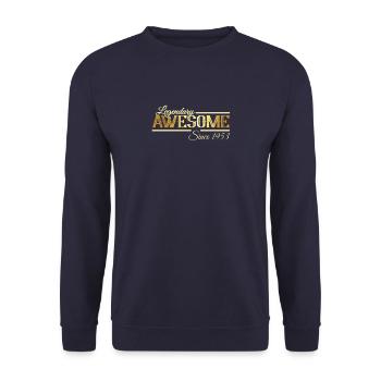 Awesome Since 1953 Birthday Men Women - Unisex Sweatshirt - navy - Front - Alina (178cm) & Michal (187cm)