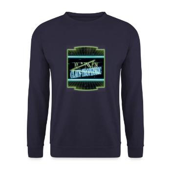 animal geek dinosaur funny gym present - Unisex Pullover - Navy - Vorne - Alina (178cm) & Michal (187cm)