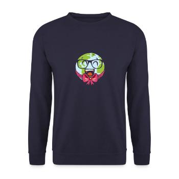 Peace Love Save Our Planet Earth - Unisex Pullover - Navy - Vorne - Alina (178cm) & Michal (187cm)