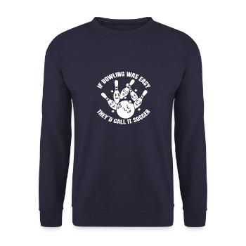Bowling Bowling Ball Gift Kegel Bowling Bowling - Unisex Sweatshirt - navy - Front - Alina (178cm) & Michal (187cm)