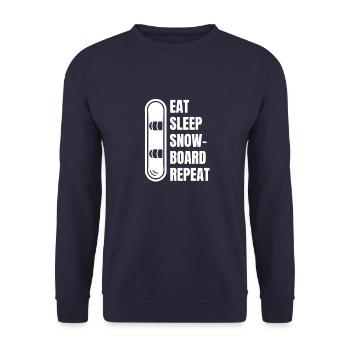 Snowboard Spruch Wintersport Snowboardfahrer - Unisex Pullover - Navy - Vorne - Alina (178cm) & Michal (187cm)