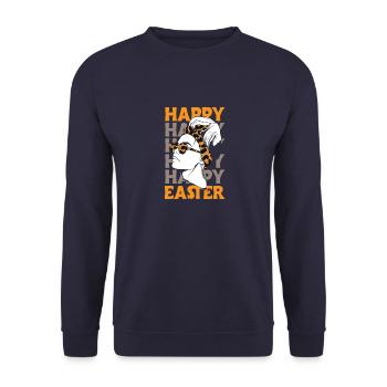 Joyeuses Pâques Femmes Maman Lunettes de soleil - Sweat-shirt Unisexe - marine - Devant - Alina (178cm) & Michal (187cm)
