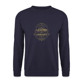Cadeaux d’anniversaire Hommes Femmes Janvier - Sweat-shirt Unisexe - marine - Devant - Alina (178cm) & Michal (187cm)