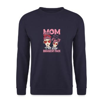 Proud Mom Love Daughter Sunglasses Headband - Unisex Sweatshirt - navy - Front - Alina (178cm) & Michal (187cm)