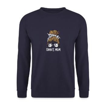 Snake Mom Mother Reptile Sunglasses Headband - Unisex Sweatshirt - navy - Front - Alina (178cm) & Michal (187cm)
