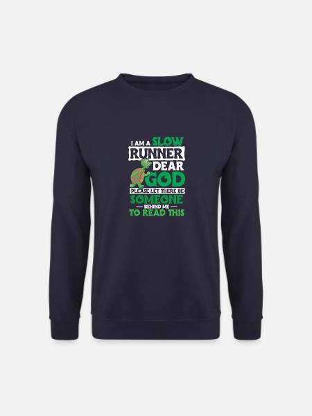 Turtle Saying Running Funny - Unisex Sweatshirt - navy