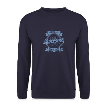 Légendaire depuis 1973 Anniversaire - Sweat-shirt Unisexe - marine - Devant - Alina (178cm) & Michal (187cm)