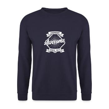 Légendaire depuis 1973 Anniversaire - Sweat-shirt Unisexe - marine - Devant - Alina (178cm) & Michal (187cm)